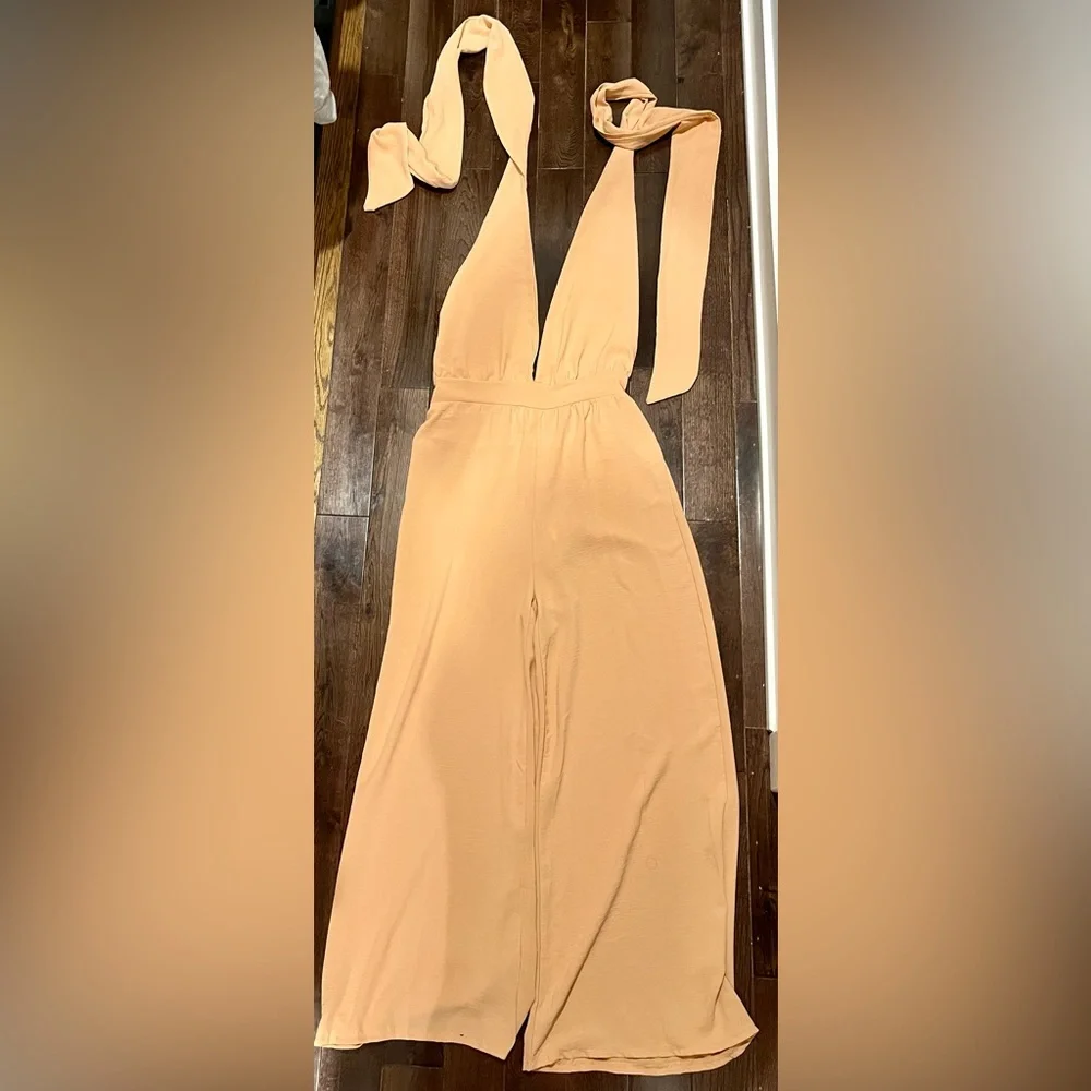 NWT Parisian multi-way tie peach Jumpsuit OS fits M-XL - Picture 6 of 14